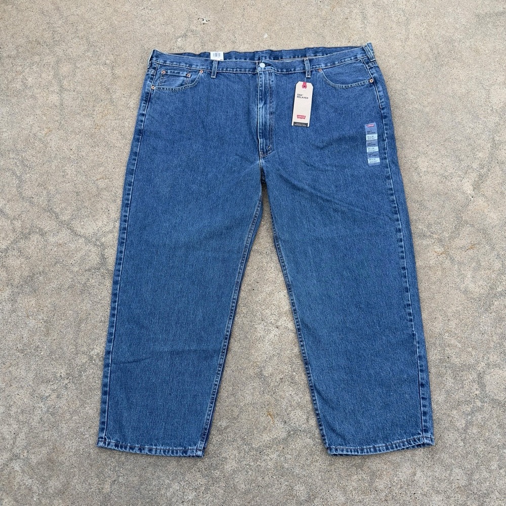 Levi's Jeans Mens 54x30 Blue 550 Relaxed Fit Tapered‎ Denim Pants Western Cowboy